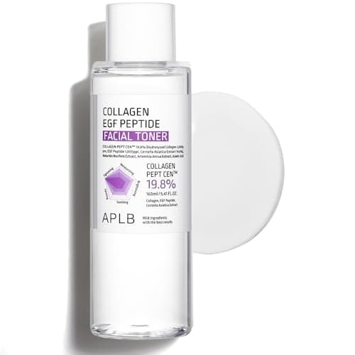 APLB Collagen EGF Peptide Facial Toner Collagen PEPT CEN 198 541 FLOZKorean Skincare Elasticity Care Replenishing Moisture Revitalize for Gentle and Improve Skin Texture