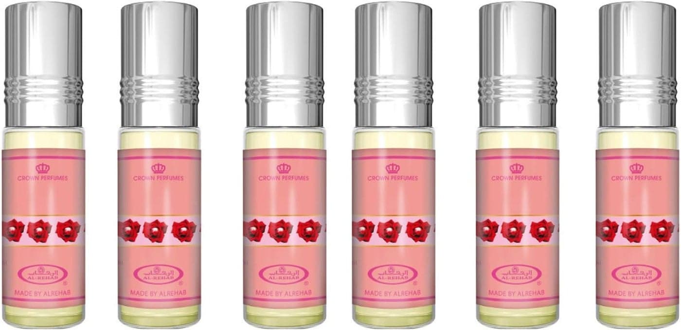 Roses by Al Rehab Arabian Perfume Oil 6 Bottles