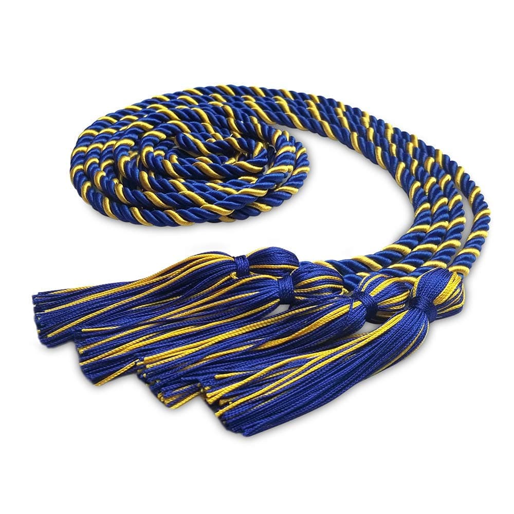 Endea Graduation Double Honor Cord TwoColor Royal BlueGold