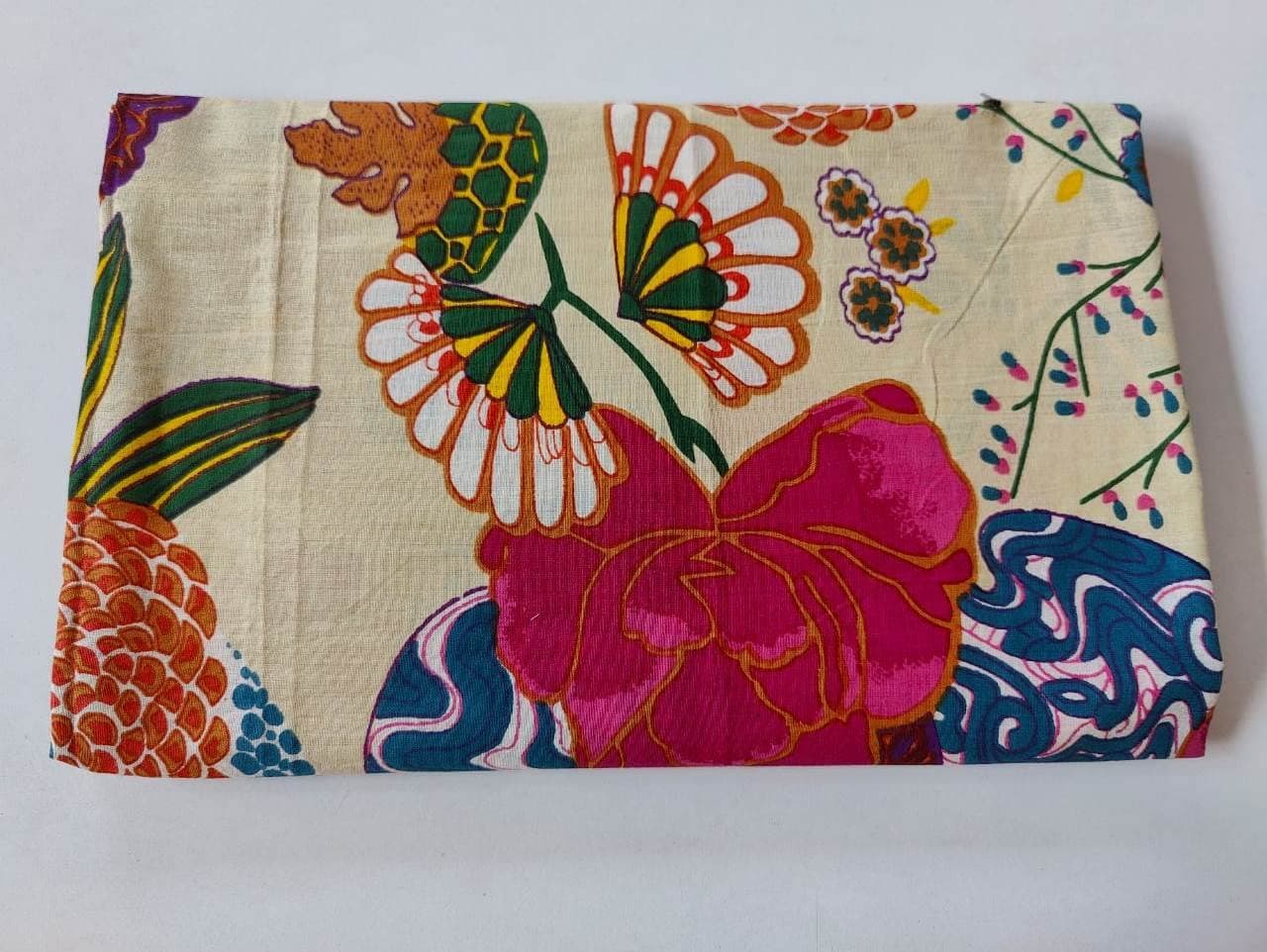 Kalap Floral Printed Cotton Cloth Materiel Indian Cotton Hand Block Print Fabric Running Jaipuri Hand Block Printed Women Dress Material Kurtis Natural 44 Inches Width 25 Meter Modal 1