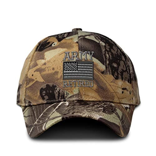Speedy Pros Camo Baseball Cap Us Army Retired Embroidery Cotton Hunting Dad Hats for Men & Women Strap Closure Forest Tree Khaki