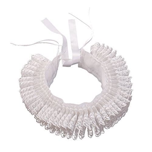 GRACEART Renaissance Elizabethan Ruffled Collar Neck Ruffle (B-White)