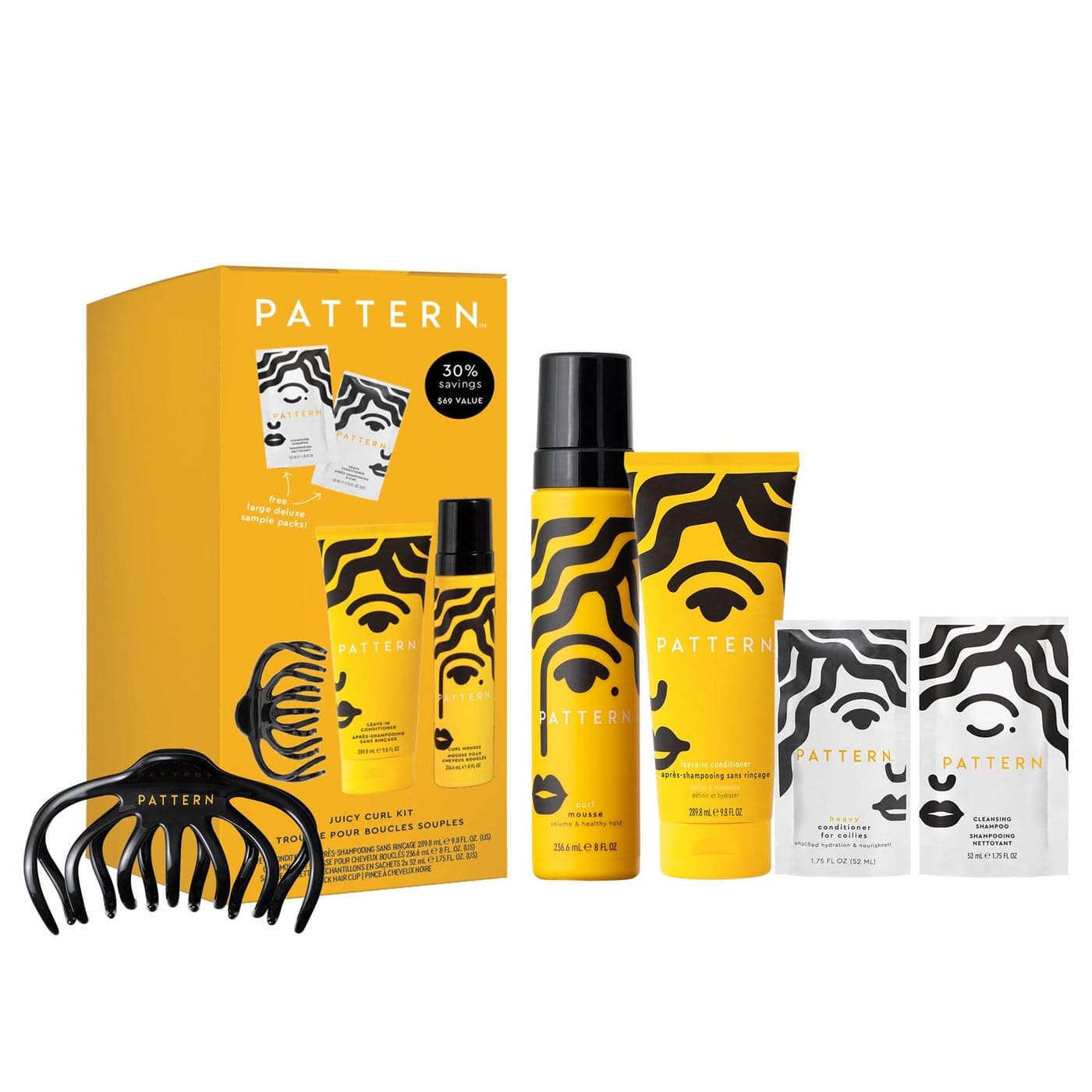 PATTERN Beauty by Tracee Ellis The Juicy Curl Kit for Curly Coily Hair 3a4c curly hair starter kit texture hair travel products for curly hair