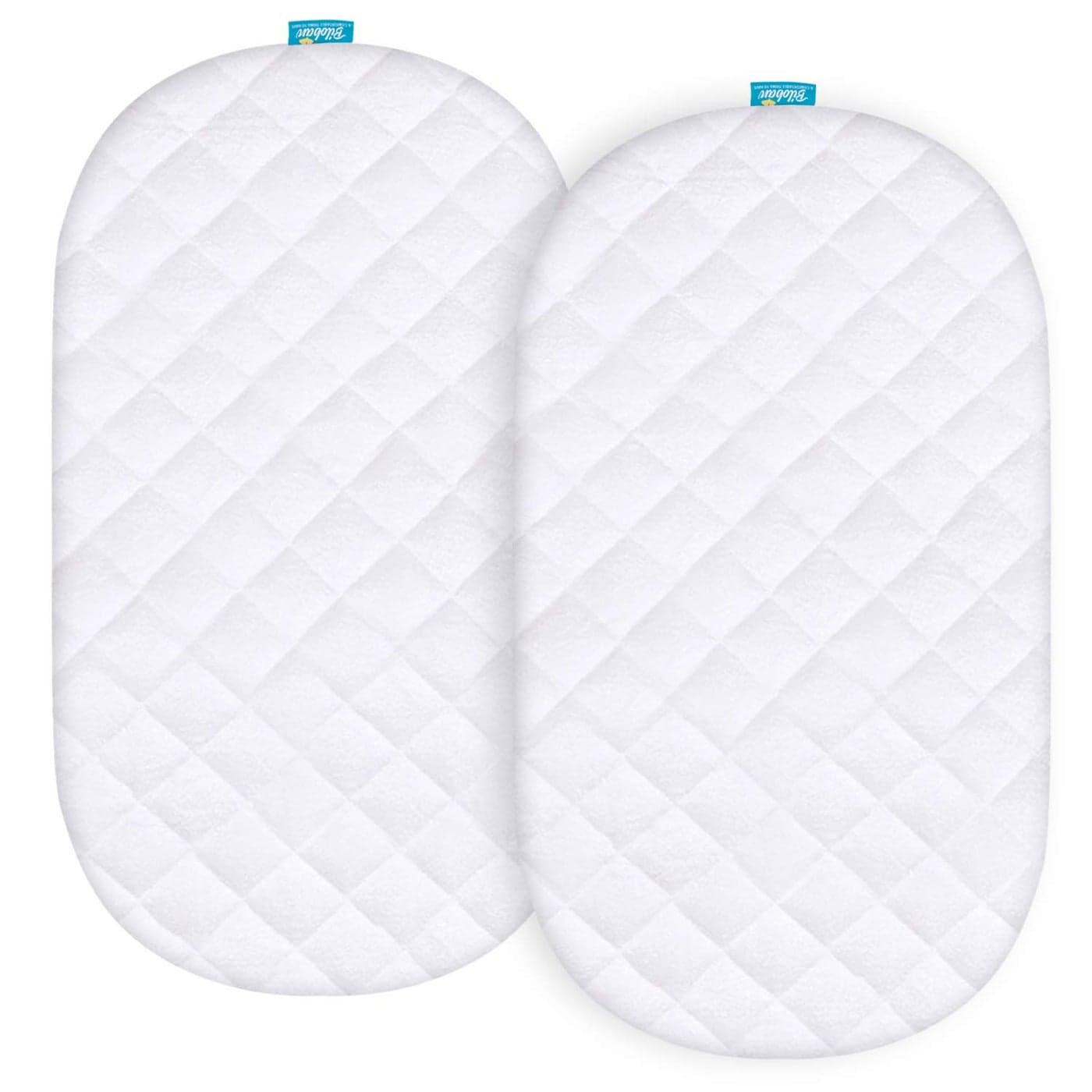 Bassinet Mattress Pad Cover Compatible with 4moms Mamaroo Sleep Bassinet 2 Pack Waterproof Quilted Ultra Soft Surface Breathable and Easy Care
