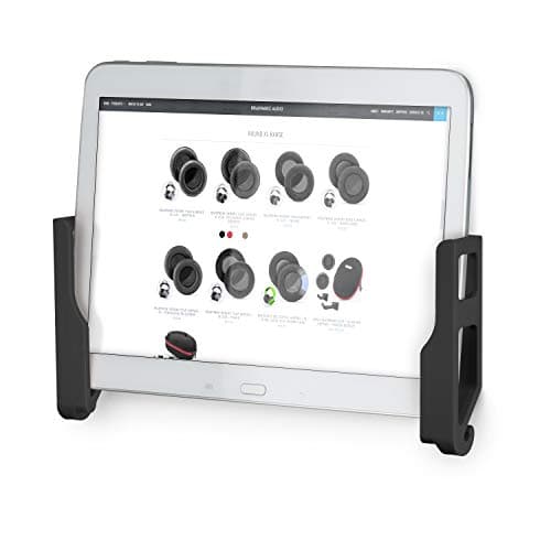 Brainwavz Tablet Stick On Wall Mount Dock Holder for iPad Air/Mini/Pro, Galaxy Tab/Note, Nexus 7/10, Surface, for Smartphones & eReaders, No Screws, Easy Install, Black