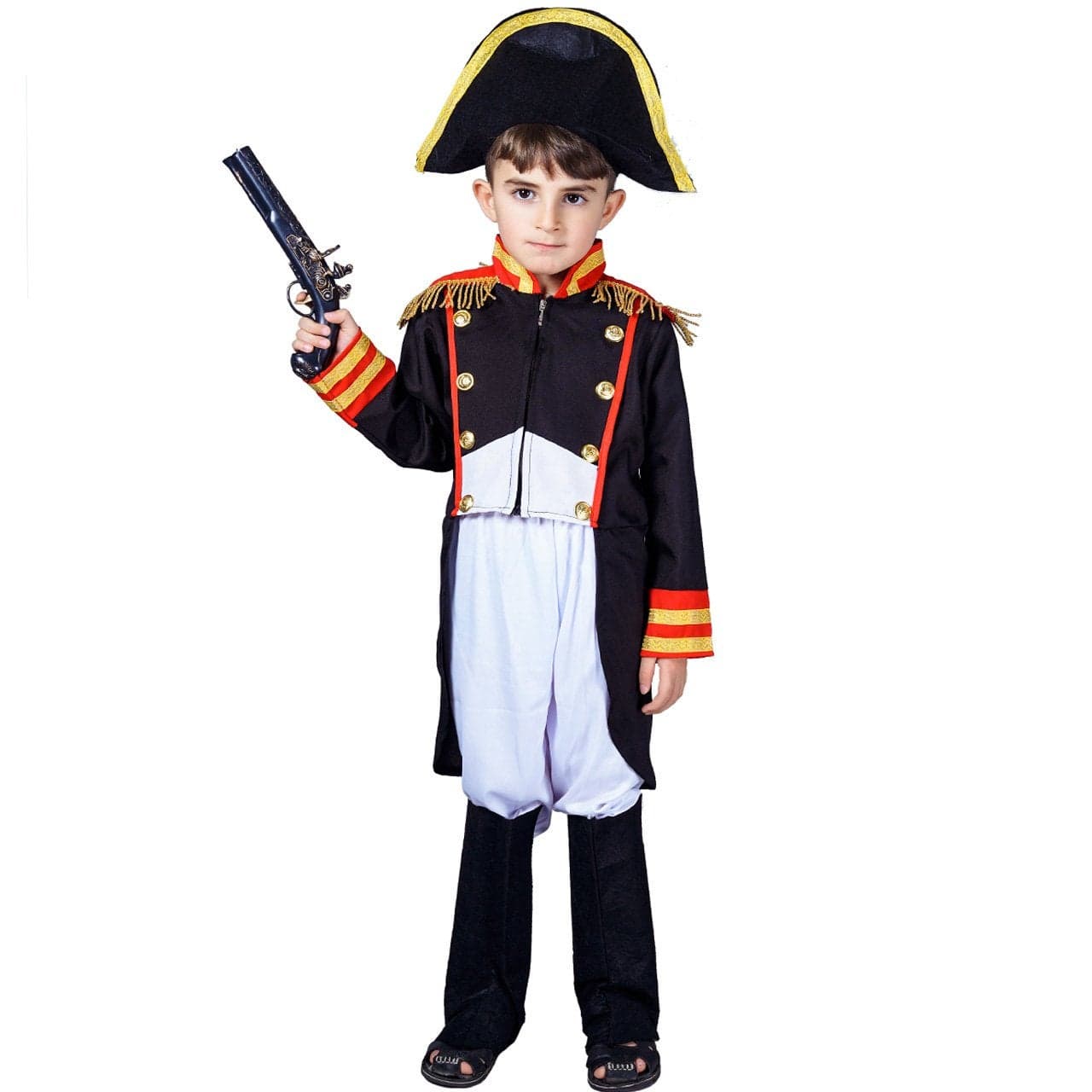 KalcyKizz Boys Napoleon Costume 46Years NavyRedyellow