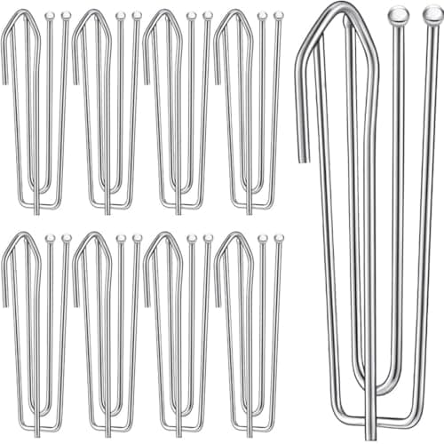 DEEGAA MART Pleated Drapery Hook 40PCS, Pin 4 Prongs Pleat Clips Traverse Pleater 4 End Curtain Hangers for Window Door Bathroom Curtain