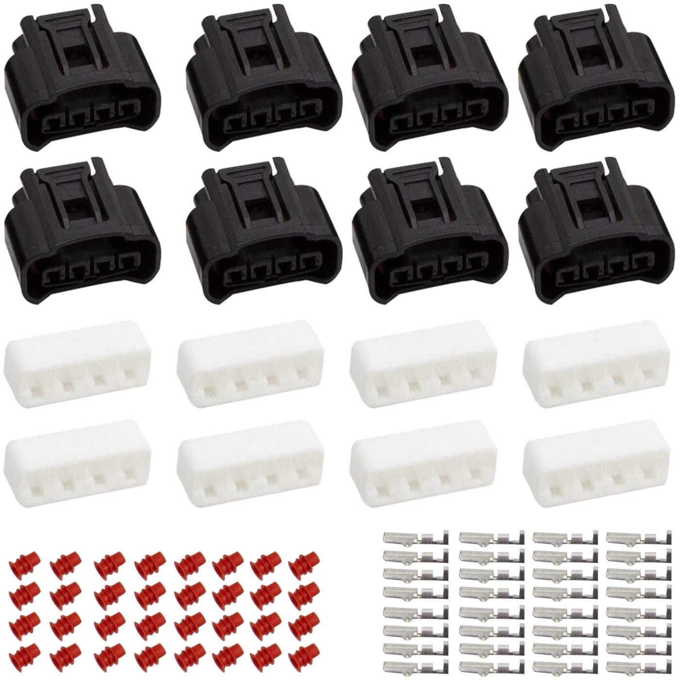 Saihisday Set of 8 Ignition Coil 4 Pin Plug Connector Replacement for Toyota Lexus Camry Yaris 20002010 909801188572837449