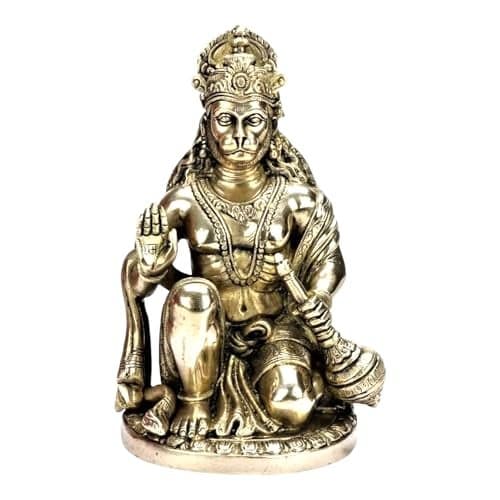 Radhika Poojan Bhandar Ashtadhatu-Brass Shri Hanuman ji Idol (4 Inch), Idol