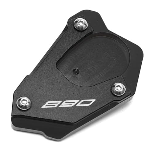 ZYAKOMO Motorcycle Kickstand Extension Pad For 890ADV 2023 890 Adventure R 2023 2022 2021 890 SMT Side Stand Enlarger Plate (Black)
