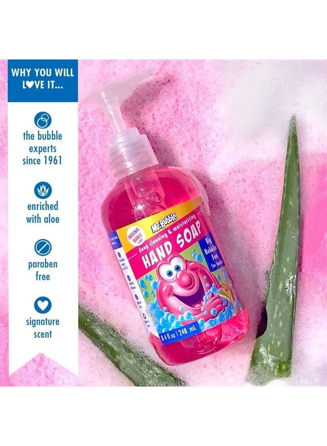 Kids Moisturizing Hand Soap, Gentle Sensitive Skin Formula Enriched with Nourishing Aloe Vera - Original Bubble Scent (Pack of 3 Bottles, 8.4 Fl Oz Each)