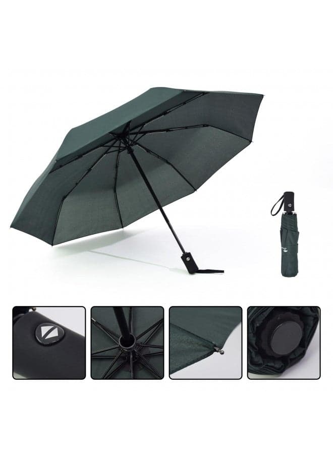 SY COMPACT Travel Umbrella Windproof Automatic Umbrellas-Factory Outlet umbrella-Dark Green