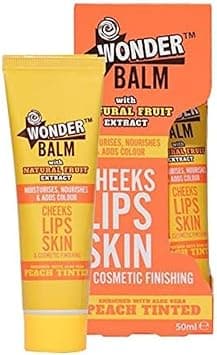 Wonder Balm Hand BalmCream for Lips Hands and Nails enriched with Aloe Vera Peach Tinted 50ml