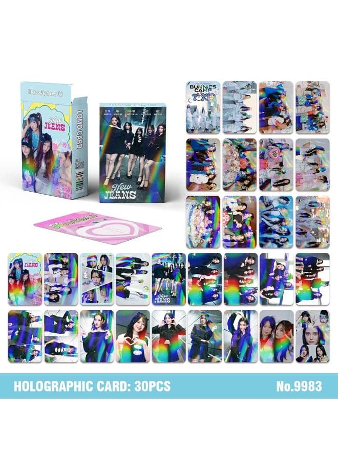 Double-sided Laser Card Newjeans Flash Card Bunnies Camp Fan Meeting Photo Card