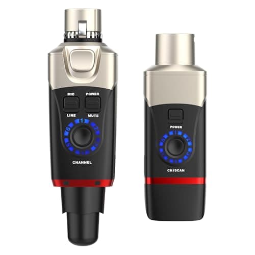 Xvive U35 Wireless Microphone System with 5.8GHz XLR Transmitter and Receiver for Dynamic Microphone
