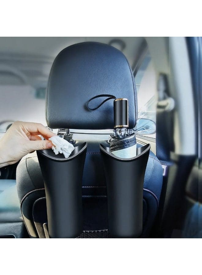 2 pieces Car Seat Storage Box Umbrella Holder,Trash Can for Car, Car Bucket Plastic Barrel Car Seat Back Storage Box