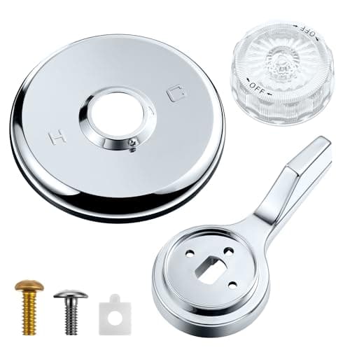 Dreyoo Shower Valves 5-1/2" Trim Kit, Compatible with Mixet MTR-5, Compatible with Mixet Tub and Shower Faucets, Includes 5-1/2 Inch OD Chrome Flange, Temperature Handle and Volume Control Handle