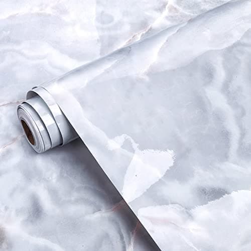 MD'S Home Granite Marble Wall Sticker for Kitchen Marble Printed PVC Kitchen Stickers Oil-Proof Waterproof Self Adhesive PVC Wall Stickers Contact Paper Marble (60CM X 200CM)