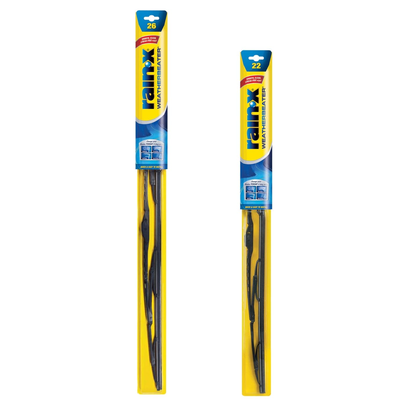 RainX 820250 WeatherBeater Wiper Blades 26 and 22 Windshield Wipers Pack of 2 Automotive Replacement Windshield Wiper Blades That Meet Or Exceed OEM Quality And Durability Standards