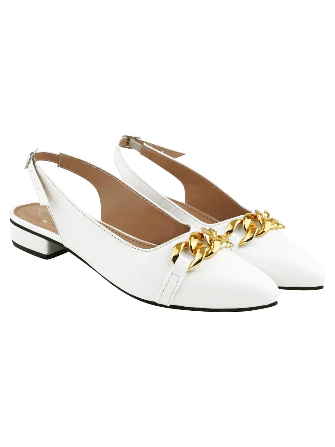 Shoetopia Women's Slip-On Ballet Flats White (8 UK)