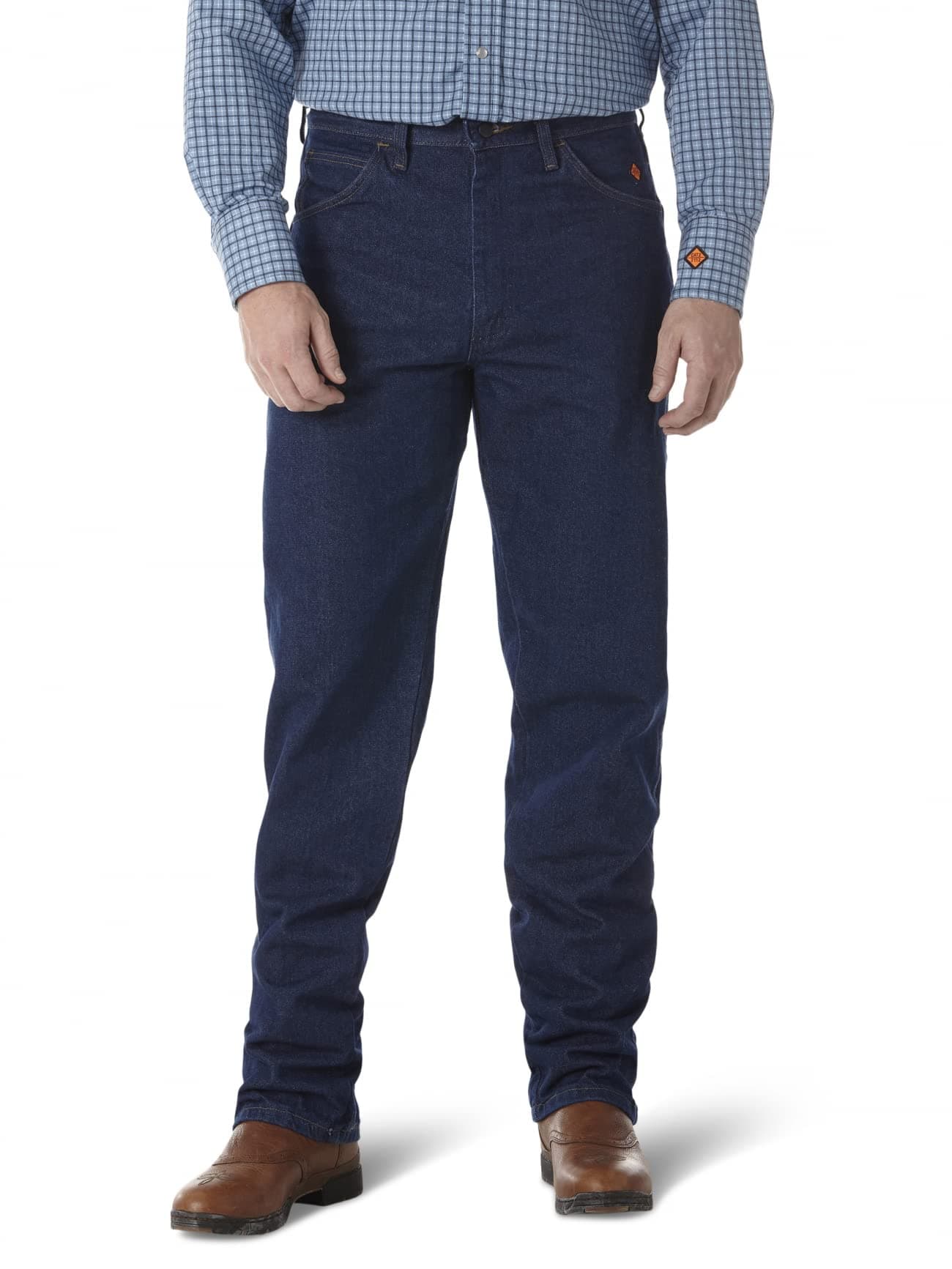 Wrangler Riggs Workwear Mens Fr Relaxed Fit Jeans, Blue, 33W x 32L US