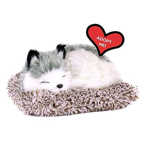 Perfect Petzzz Minis Alaskan Husky Realistic Lifelike Stuffed Interactive Plush Toy Electronic Pets Companion Pet Puppy with 100 Synthetic Fur