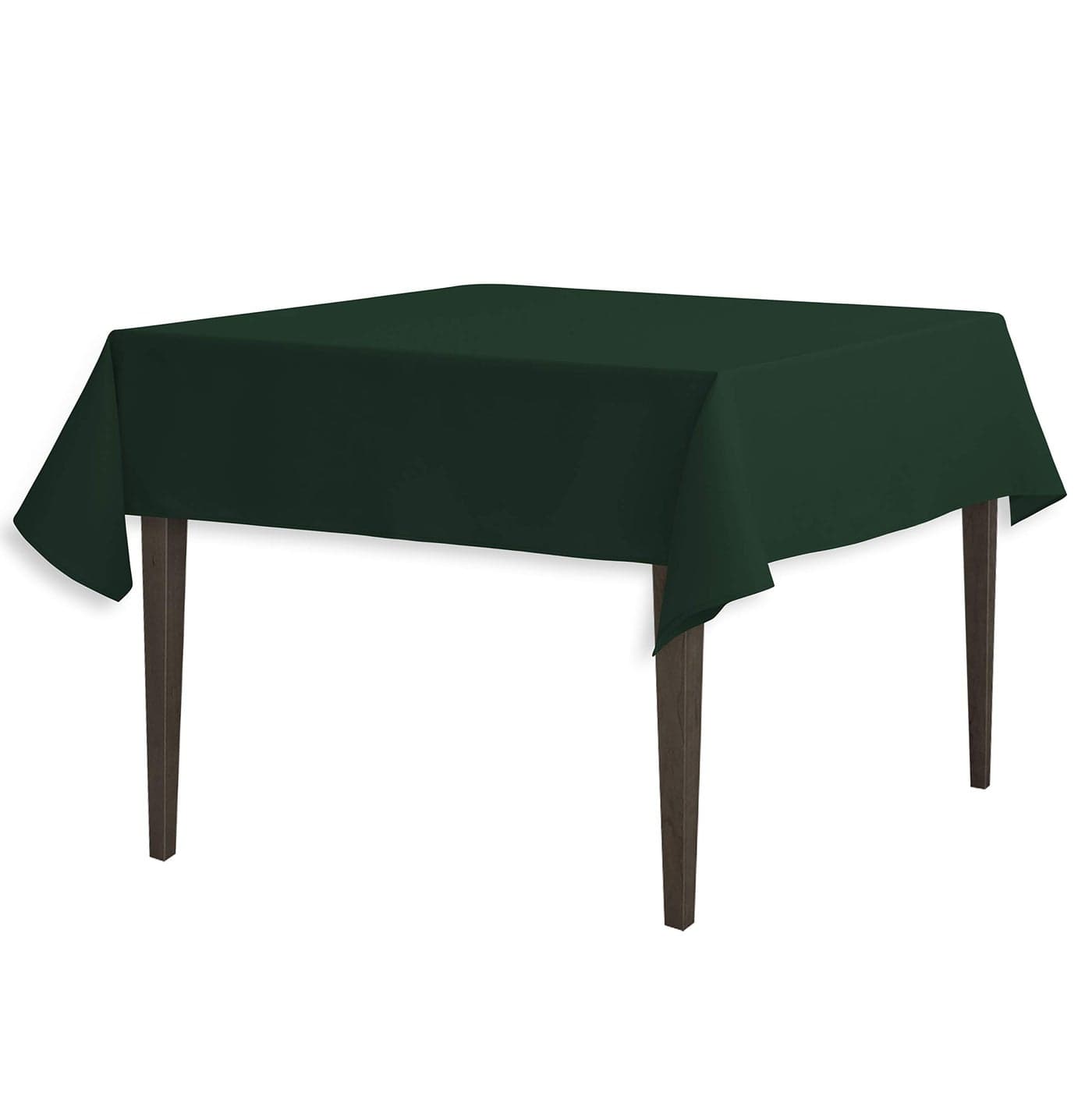 LinenTablecloth 54Inch Square Polyester Tablecloth Hunter Green