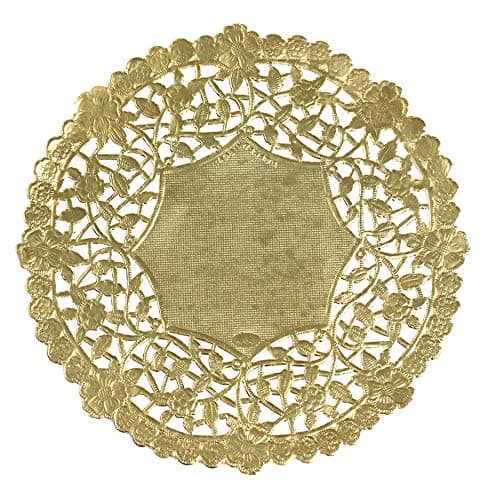 Hygloss Products 6 Inch Gold Foil Doilies - Round Doilies Made in the USA, 12 Pack
