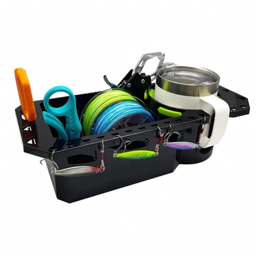 Boat Cup Holder with Rubber Tab Boat Accessories Boat Storage Organizer Holder Caddy Universal Fit for Jon Boat Bass Boat Marine Kayak Pontoon Canoe Drill or Adhesive 2 Ways InstallationBlack1PCS