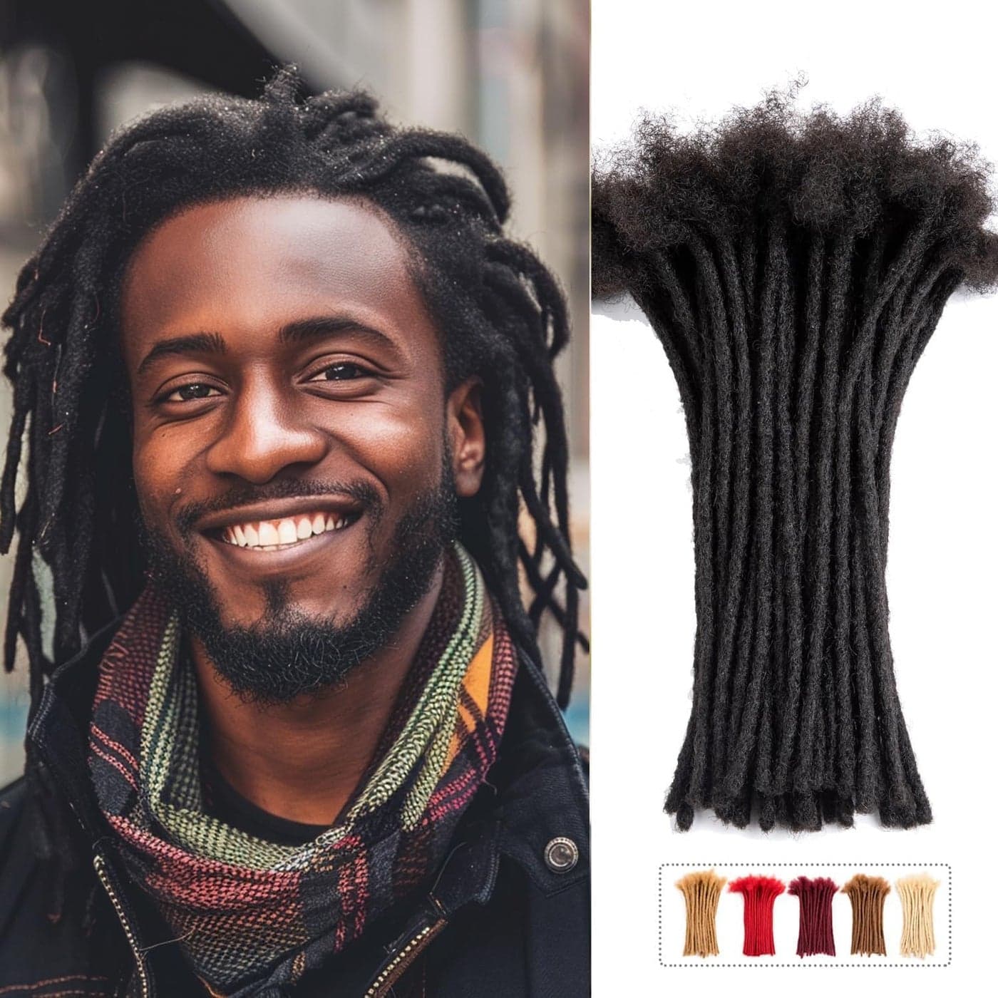 Teresa Small 04cm Width 100 Human Hair Dreadlock Extensions for MenWomenKids Permanent Dread Loc Extensions Human Hair Can be Dyed and BleachedFrom JiaJia Hair10 Inch10Strands