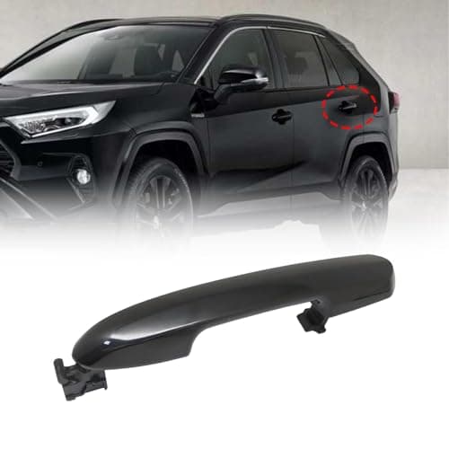 FZJDSD Exterior Door Handle Rear Left Driver or Right Passenger Compatible with Toyota Rav4 2017 2018 2019 2020 2021 2022 2023