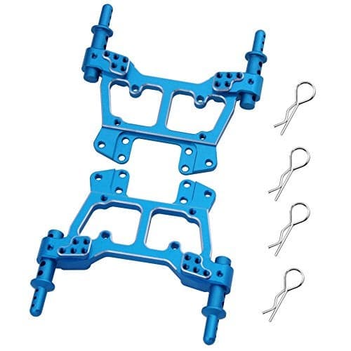 HobbyPark 188822 Aluminum Shock Tower Front/Rear with Body Post 188837 Clips Pins 188022 for 1/10 Redcat Volcano EPX/Pro Upgrade Parts Monster Truck HSP Brontosaurus