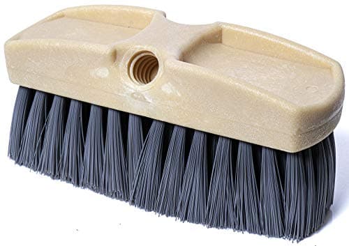 GutterMaster GM-214P-8 Grey 8 Inch Oblong Medium Stiff Flow Through Floor and Deck Scrub Brush Head