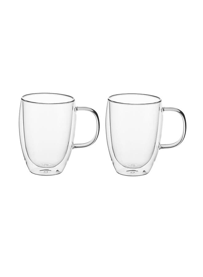 2-Piece Double Wall Glass Tumbler Set Clear