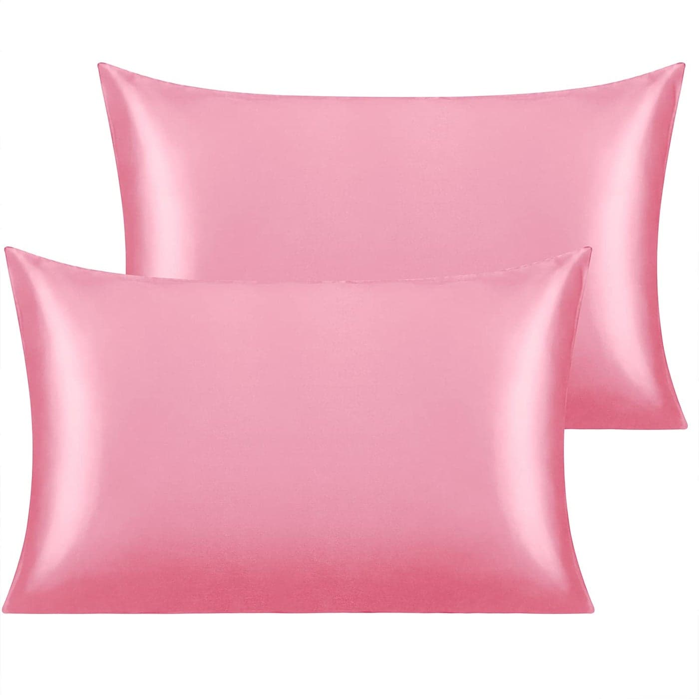 NTBAY Silk Satin Toddler Pillowcases Set of 2 Super Soft and Silky 14x20 Pillow Covers Envelope Closure Pink Cooling Travel Pillow Cases for Nursery Kids Boys and Girls 14 x 20 Inches