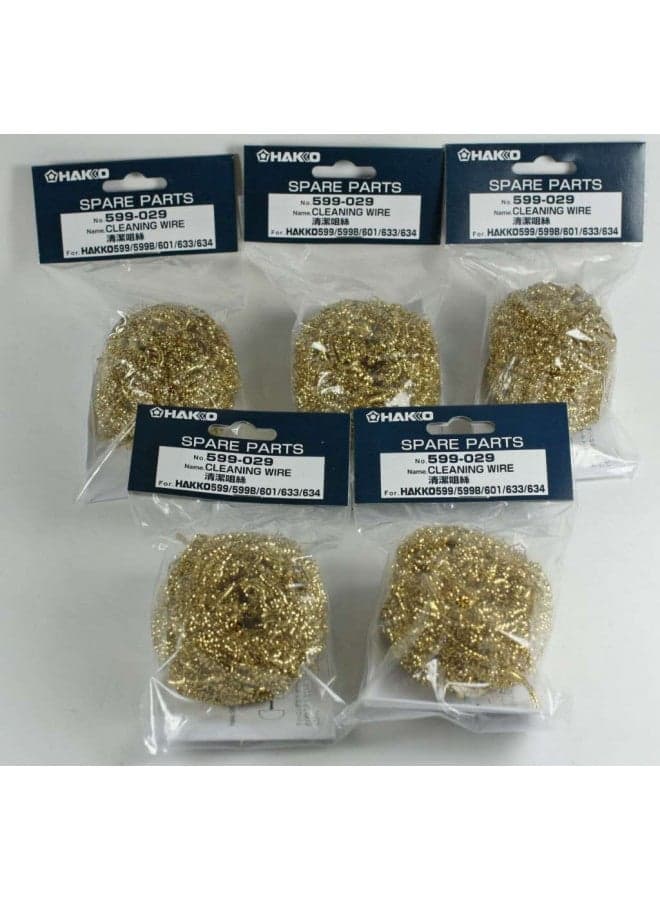 Hakko 599-029 Cleaning Wire for 599B Tip Cleaner, 5 Pack