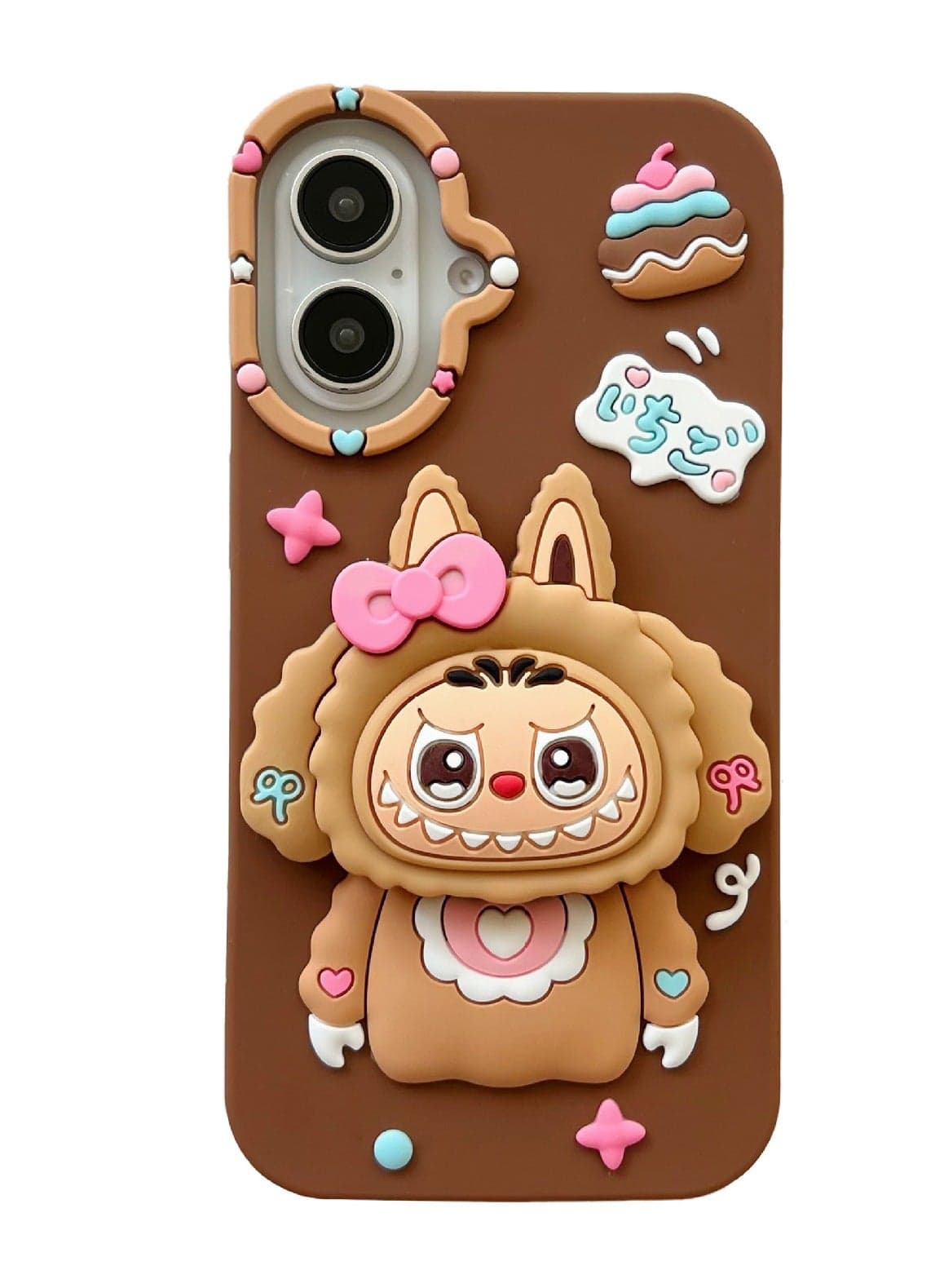 Labubu-Style Silicone Shockproof Cartoon Case for iPhone 16 Pro Max