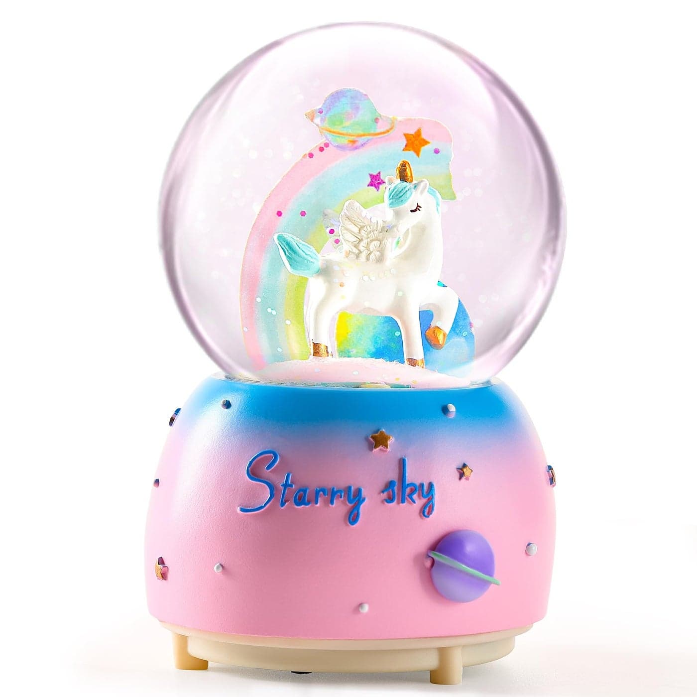 Unicorn Snow Globe for Kids VECU Snow Globe with Music Perfect Unicorn Music Box for Girls Granddaughters Babies Birthday Manual Snow Drift