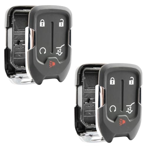2X USARemote Shell Button Pad Case Car Key Fob Cover Keyless Entry Remote Replacement for 2015-2023 GMC Acadia Terrain Yukon 5-Button Smart 13584502 HYQ1AA 13508275 HYQ1EA