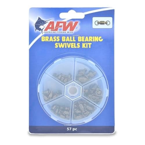 AFW Brass Ball Bearing Swivels w/Welded Rings, Black - 12 pc #2, 12 pc #3, 12 pc #4, 12 pc #5, 6 pc #6, 3 pc #7