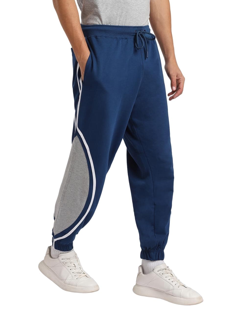 NOBERO Jackson Joggers Men's Solid Navy Blue Color Slim Fit Night Sleep Lounge Running Joggers Lower Wear Sweat Bottoms Track Pants Outfit for Mens Boys Casual Gym Sports Cotton-3XL
