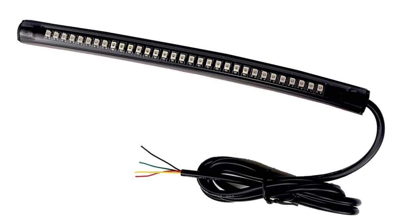Wiipro Universal led Light Strip Tail Brake Stop Turn Signal 32LED 8" Flexible led light for motorcycle