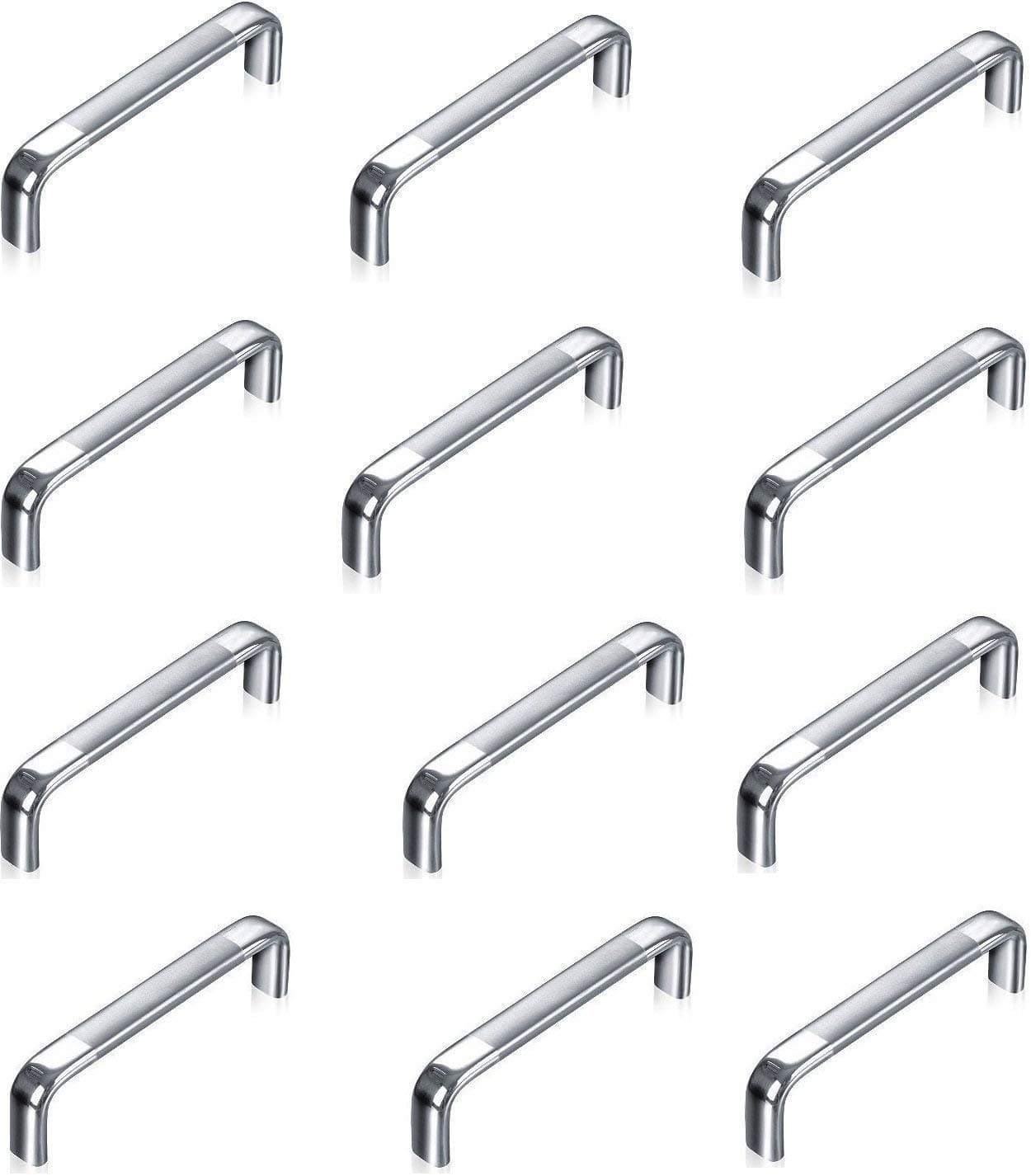 Caprice Oval D Stainless Steel Drawer Handle Pull Modern for Kitchen and All Types Wooden Furniture Door 8 INCH 12 PCS