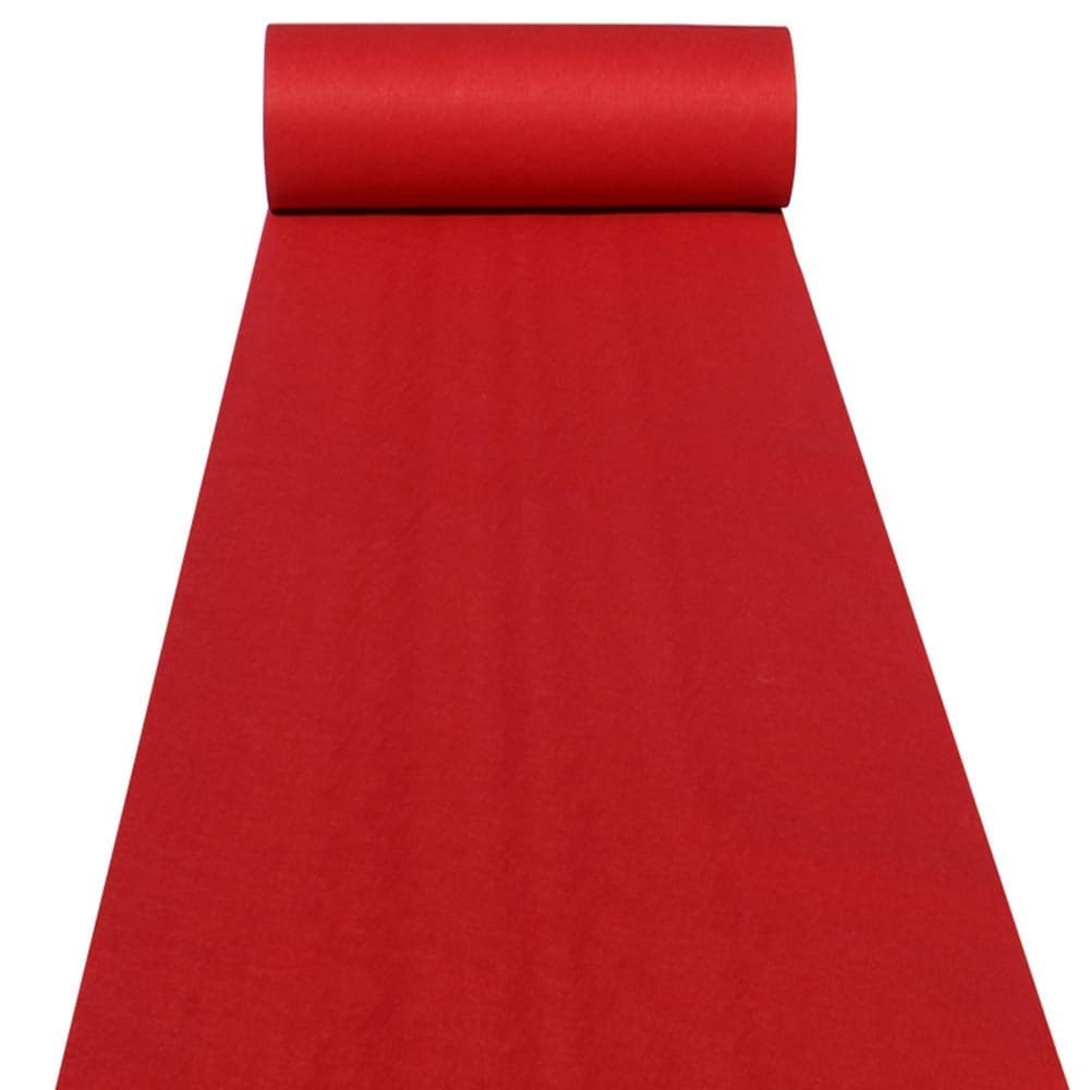 Aisle Runners Wedding Accessories 2mm Red Aisle Runner Carpet Rugs for Step and Repeat Display Ceremony Parties and Events Indoor or Outdoor Decoration 24 Inch Wide x 50 feet Long