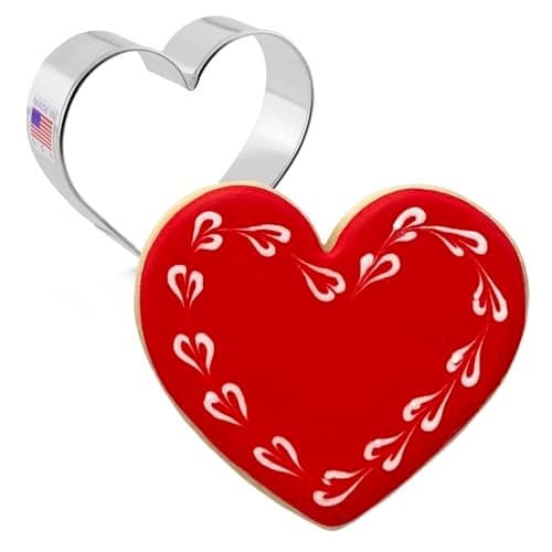Ann Clark Cookie Cutters Heart Cookie Cutter 3 3/8" Valentines Heart Made in USA