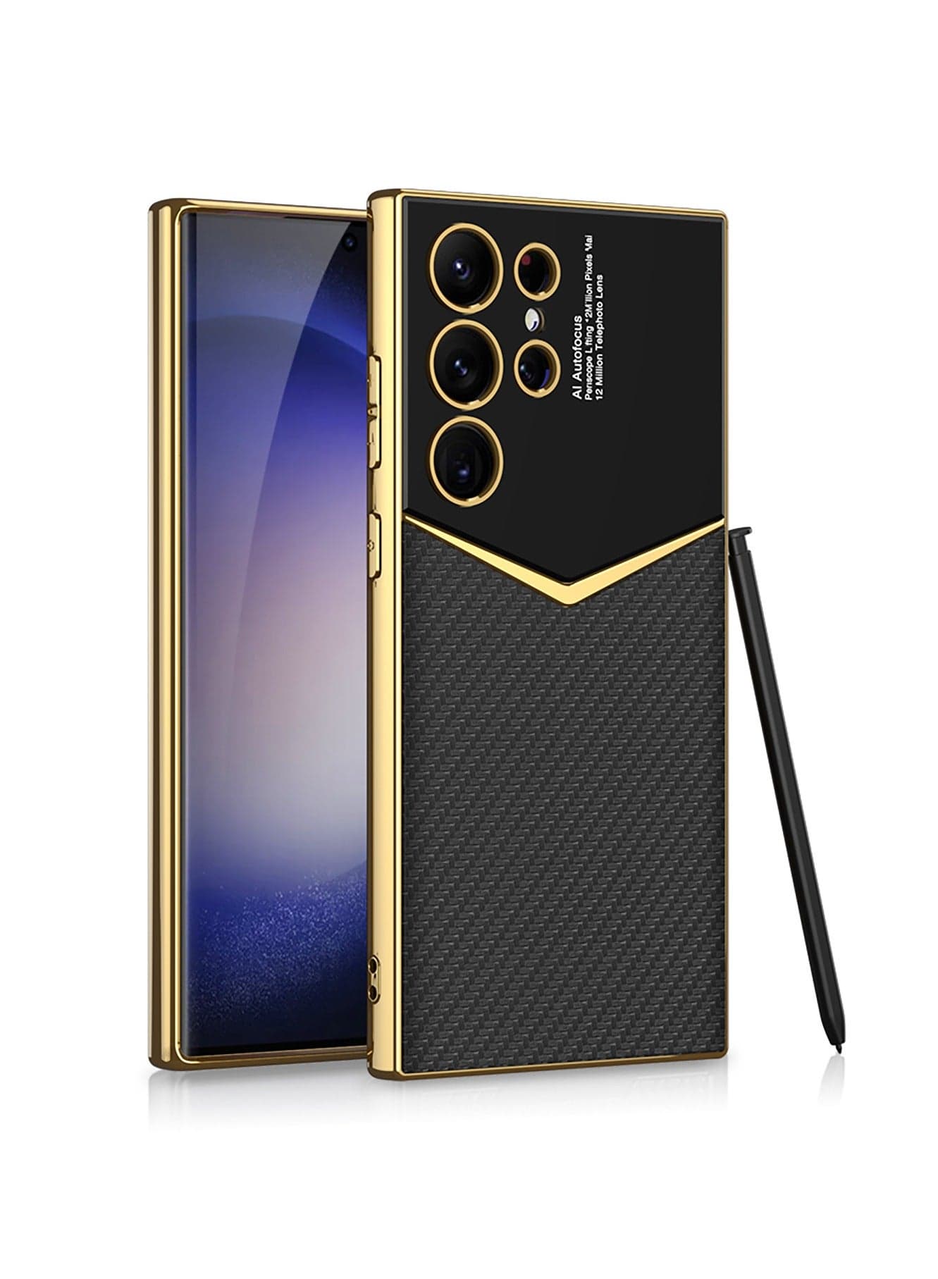 Samsung Galaxy S24 Ultra/S24 Plus/S24 Electroplated Leather Case with Wireless Charging Support and Ultra-Slim Anti-Drop Case