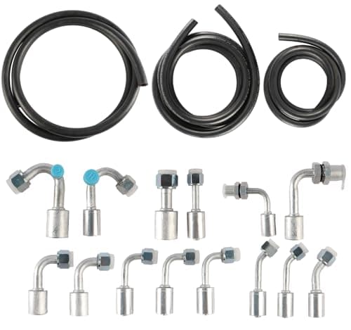 SleYuYir AC Hose Kit Compatible with GM Cars Truck Vehicle Compatible with Buick Chevrolet Cadillac GMC Wuling Baojun Holden Air Conditioning Ext Length Hoses with Fittings and Orings