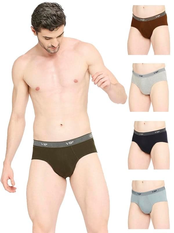 VIP® Fresh Men's Breathable Cotton Mesh Briefs - Assorted Colours - Pack of 5 (80Cm)