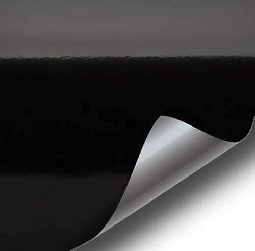 Black High Gloss Realistic PaintLike Microfinish Vinyl Wrap Roll with VViViD XPO Air Release Technology 25ft x 5ft