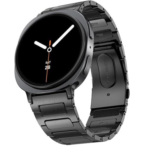 Stainless Steel Band For Galaxy Watch 8 Classic 46mm/Galaxy Watch 8 40mm 44mm Bands, Solid Metal Business Replacement Strap For Samsung Galaxy Watch 8 Band Men Women,Black